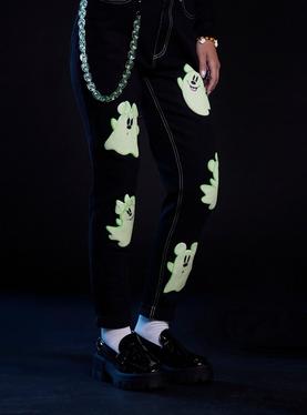 Her Universe Disney Halloween Ghost Glow-In-The-Dark Mom Jeans, , hi-res